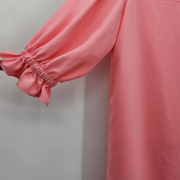 Trina Turk Shift Dress Equinox off shoulder style bubblegum pink size Small - Picture 3 of 9